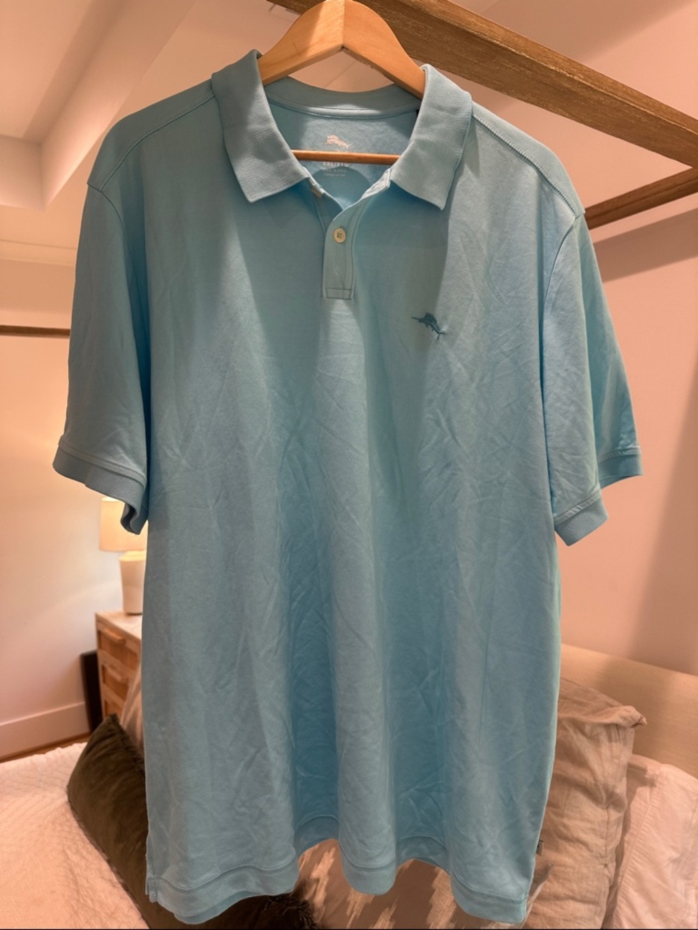 Tommy Bahama Light Blue Short-Sleeve Polo